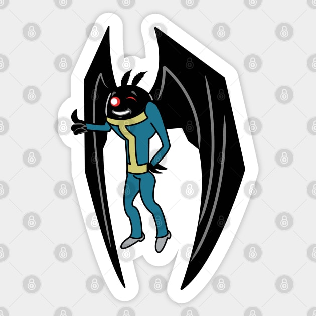 Radiation Suit Mothman Sticker by TheKLSGhostbusters